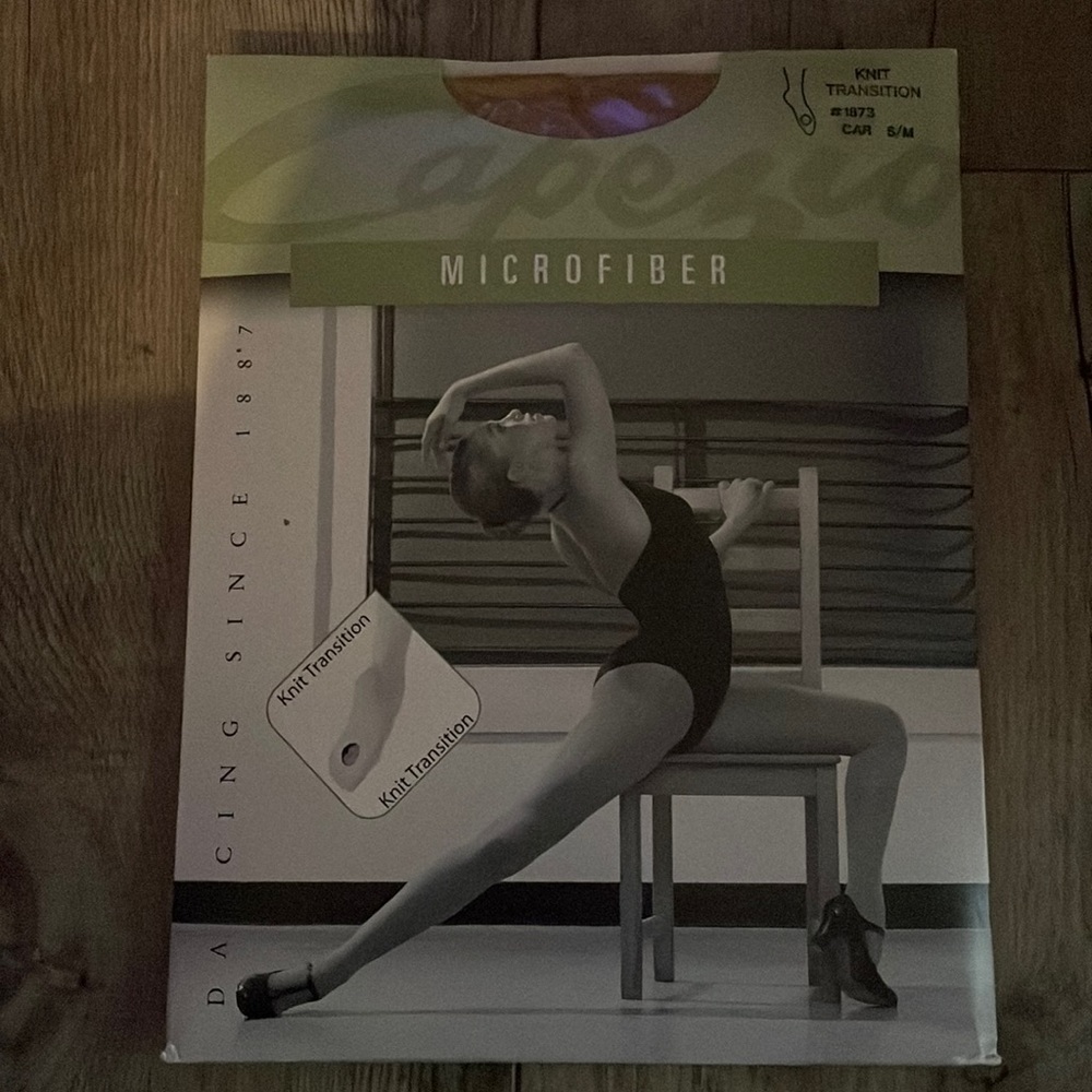 Capezio microfiber size s/m knit transition tight